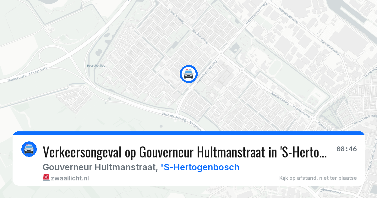 Verkeersongeval op Gouverneur Hultmanstraat in 'S-Hertogenbosch — 22 jan 2026
