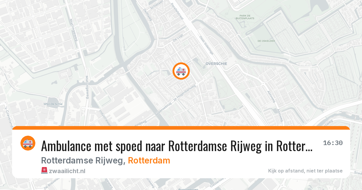 Ambulance met spoed naar Rotterdamse Rijweg in Rotterdam — 25 mrt 2026