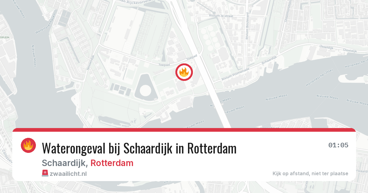 Waterongeval bij Schaardijk in Rotterdam — 20 jun 2026