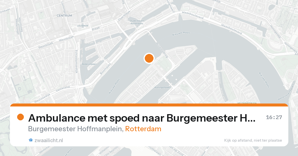 Ambulance met spoed naar Burgemeester Hoffmanplein in Rotterdam — 6 jun 2026