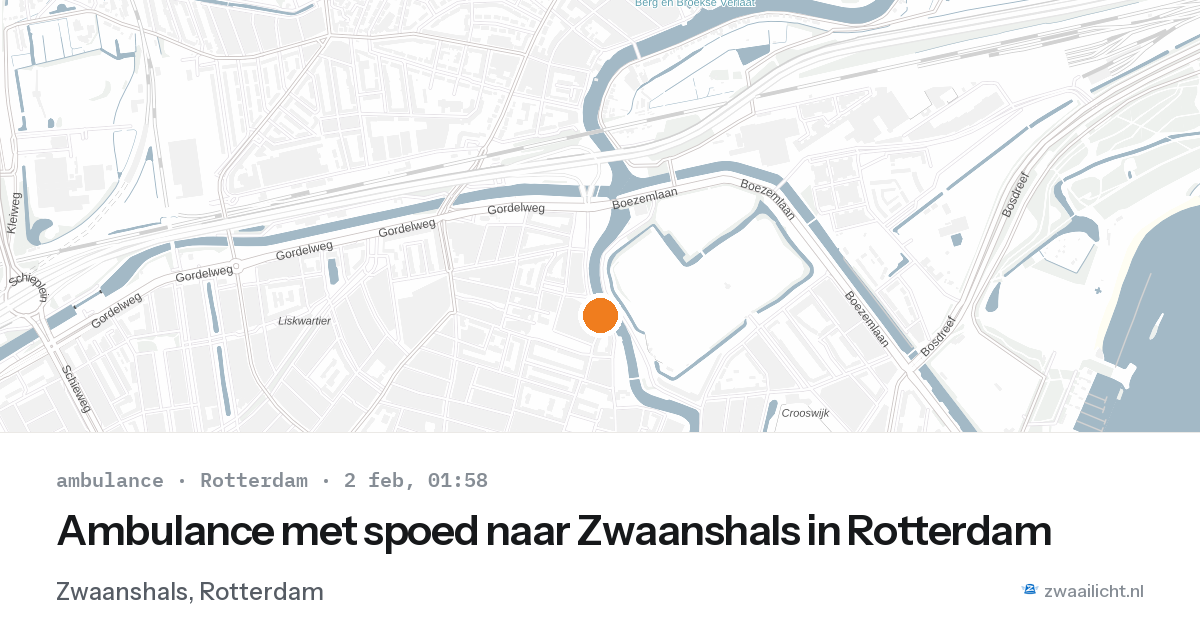 Ambulance met spoed naar Zwaanshals in Rotterdam — 2 feb 2026