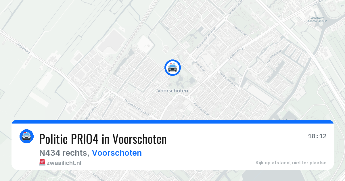 Politie PRIO4 in Voorschoten — 12 jun 2026 | 🚨 Zwaailicht.nl