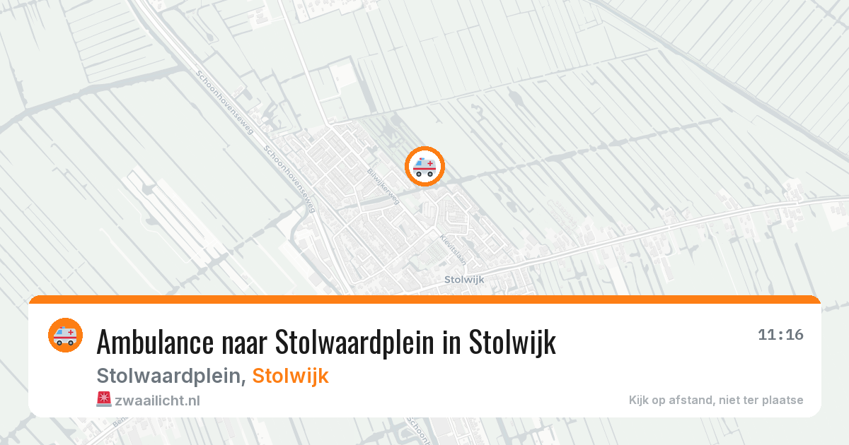 Ambulance naar Stolwaardplein in Stolwijk — 5 aug 2026