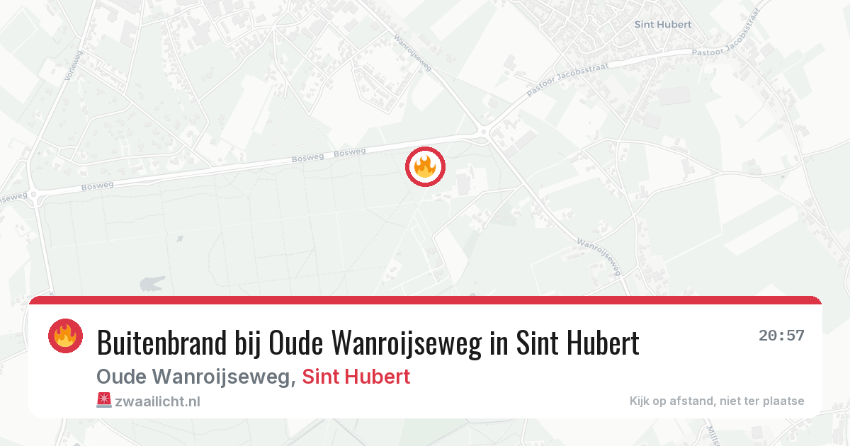 Buitenbrand bij Oude Wanroijseweg in Sint Hubert — 25 apr 2026