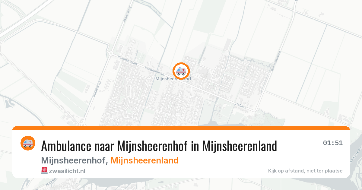 Ambulance naar Mijnsheerenhof in Mijnsheerenland — 11 aug 2026