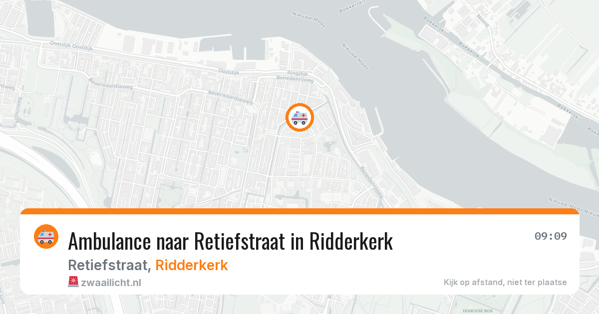 Ambulance naar Retiefstraat in Ridderkerk — 11 aug 2026