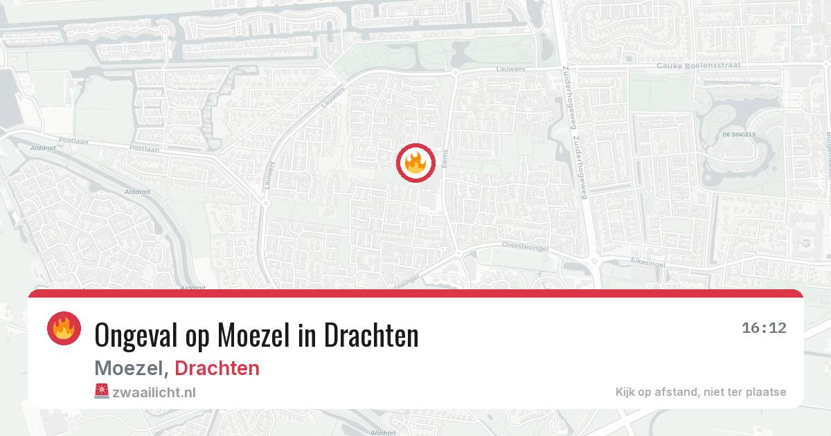 Ongeval op Moezel in Drachten — 13 jun 2026