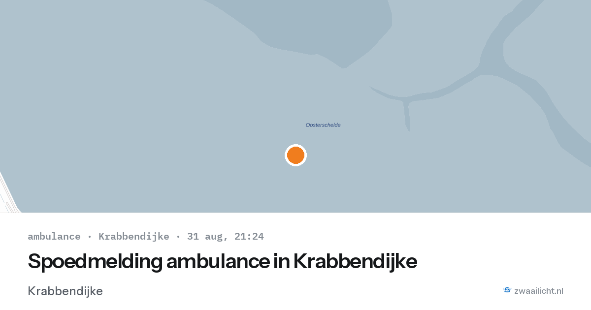 Spoedmelding ambulance in Krabbendijke — 31 aug 2026