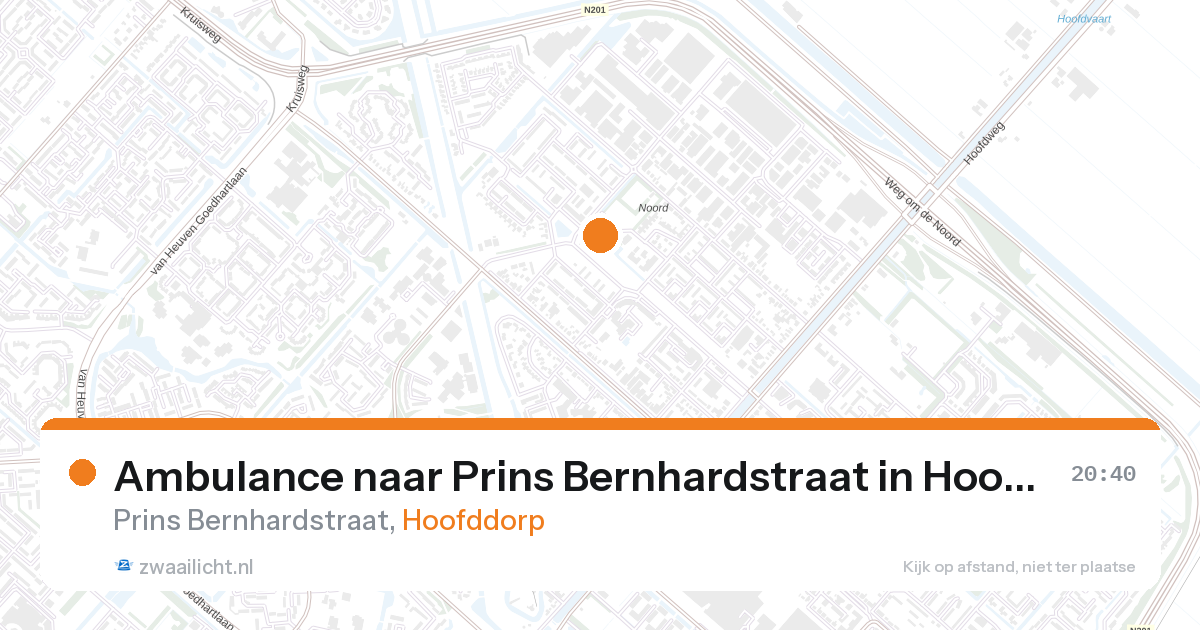 Ambulance naar Prins Bernhardstraat in Hoofddorp — 27 aug 2026