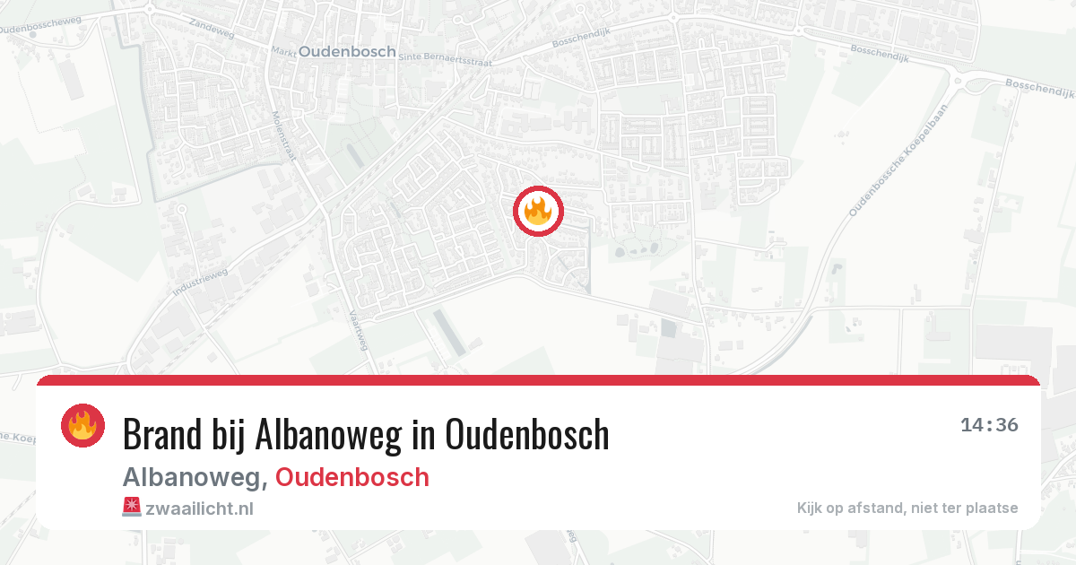 Brand bij Albanoweg in Oudenbosch — 3 aug 2026