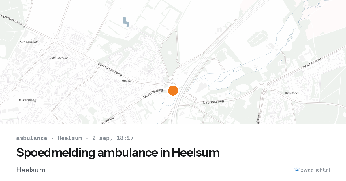 Spoedmelding ambulance in Heelsum — 2 sep 2026