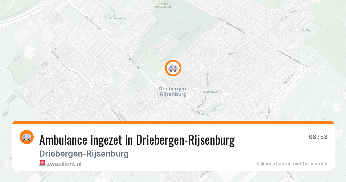 Ambulance ingezet in Driebergen-Rijsenburg — 6 aug 2026