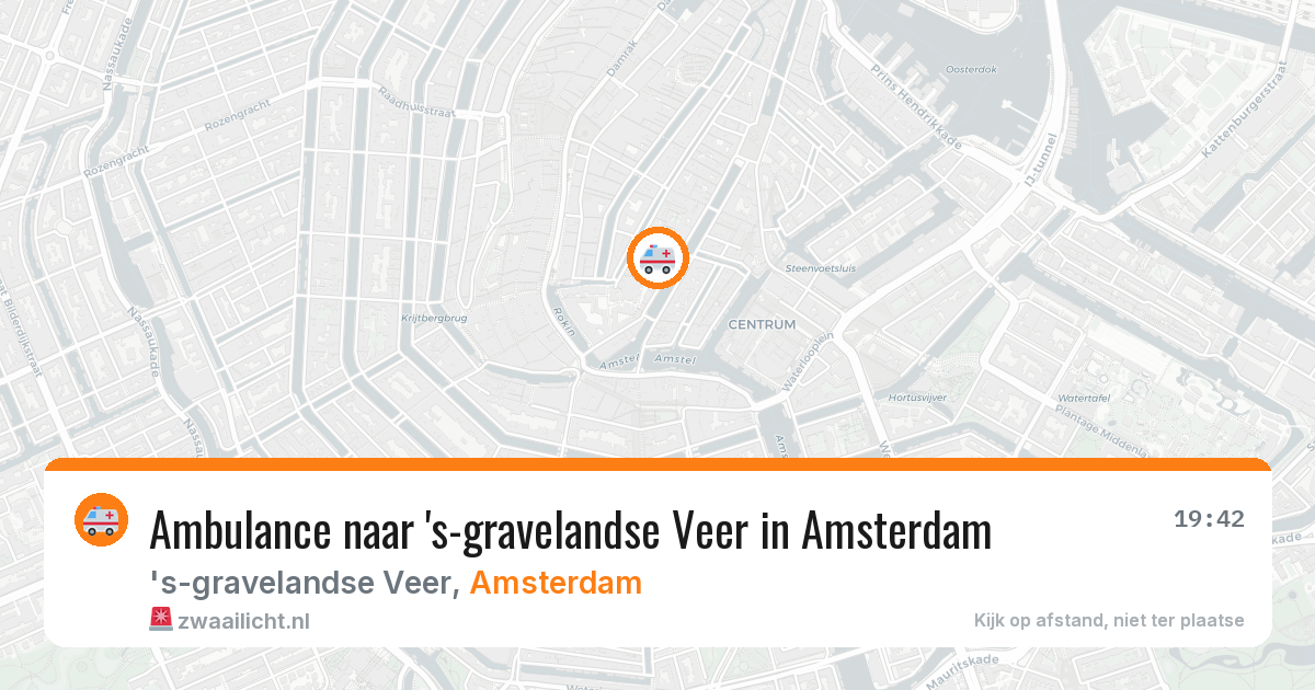 Ambulance naar 's-gravelandse Veer in Amsterdam — 9 apr 2026