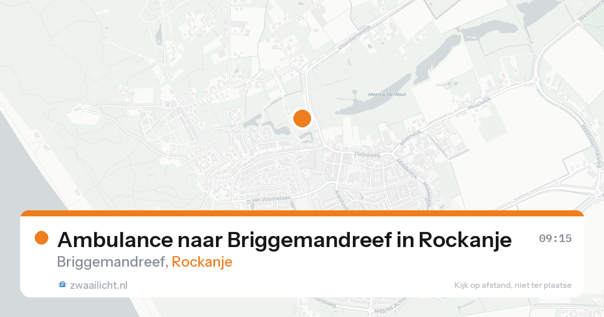 Ambulance naar Briggemandreef in Rockanje — 6 jul 2026