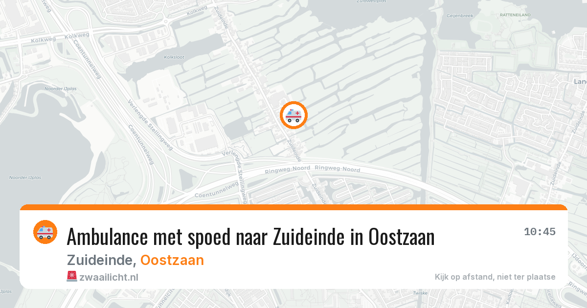 Ambulance met spoed naar Zuideinde in Oostzaan — 12 apr 2026