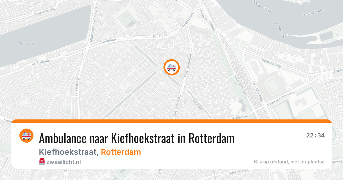 Ambulance naar Kiefhoekstraat in Rotterdam — 1 aug 2026