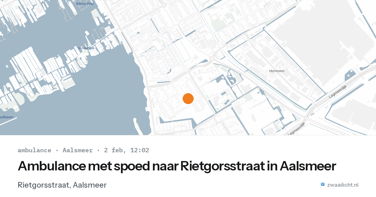 Ambulance met spoed naar Rietgorsstraat in Aalsmeer — 2 feb 2026