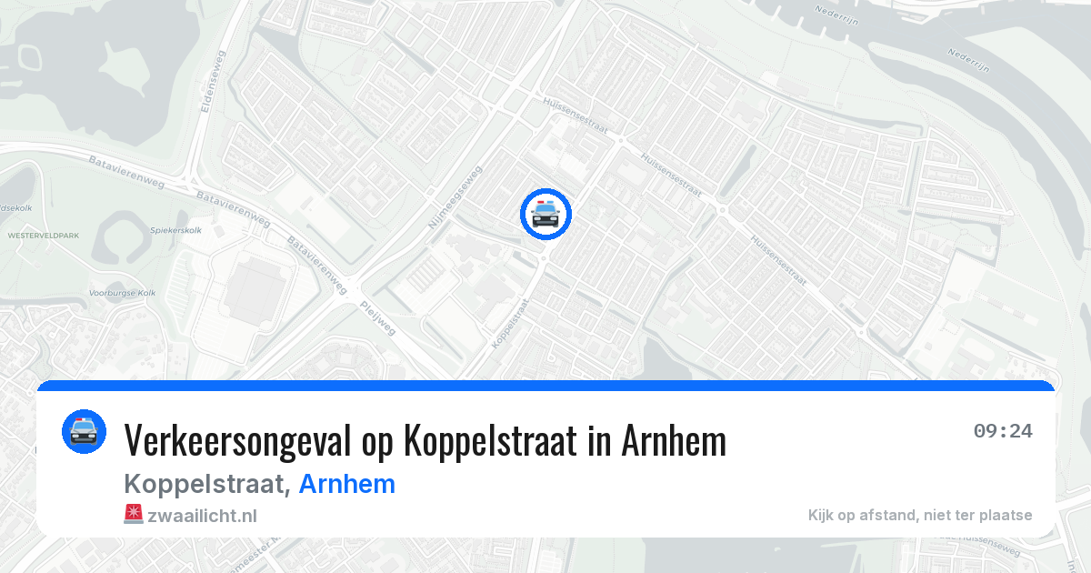 Verkeersongeval op Koppelstraat in Arnhem — 14 jul 2026