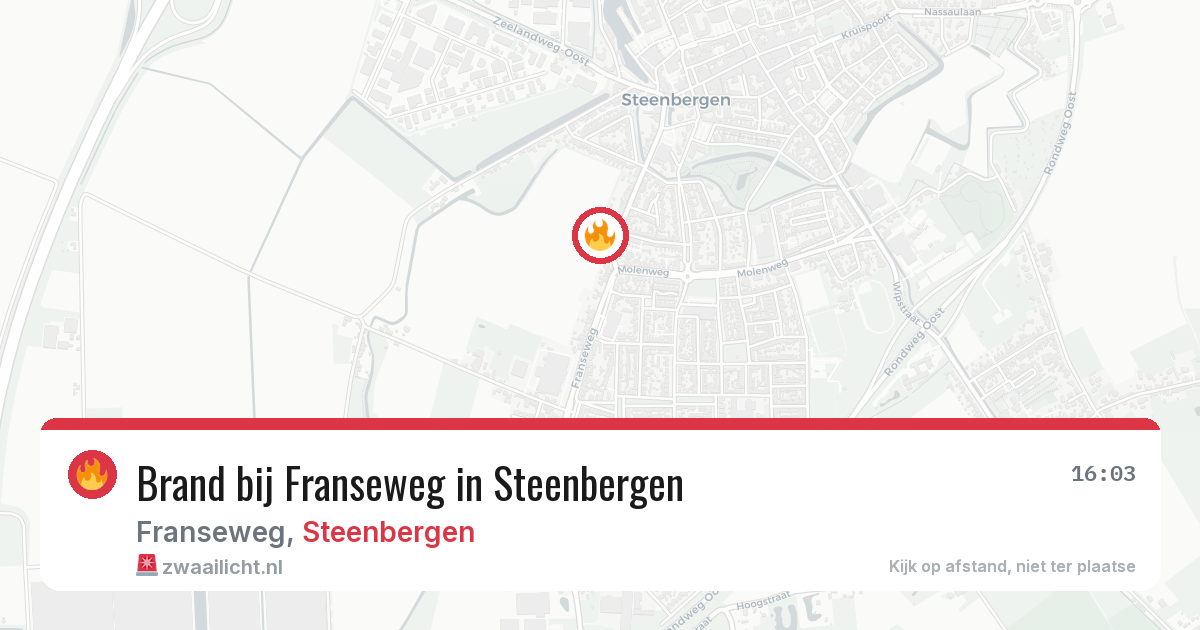 Brand bij Franseweg in Steenbergen — 26 jun 2026