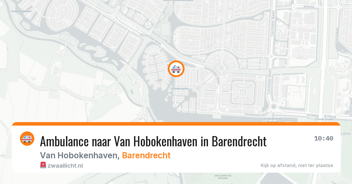 Ambulance naar Van Hobokenhaven in Barendrecht — 19 jun 2026