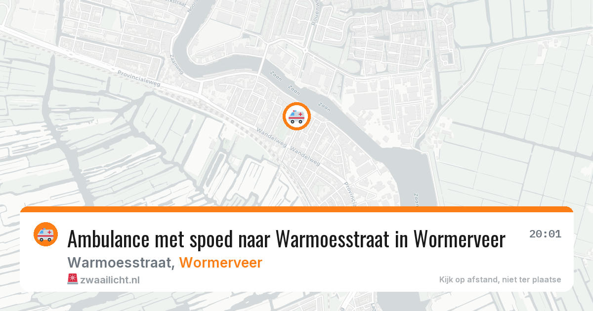 Ambulance met spoed naar Warmoesstraat in Wormerveer — 10 mrt 2026