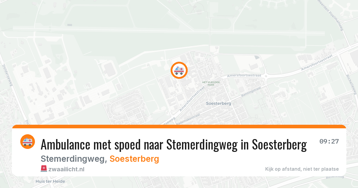 Ambulance met spoed naar Stemerdingweg in Soesterberg — 19 jul 2026
