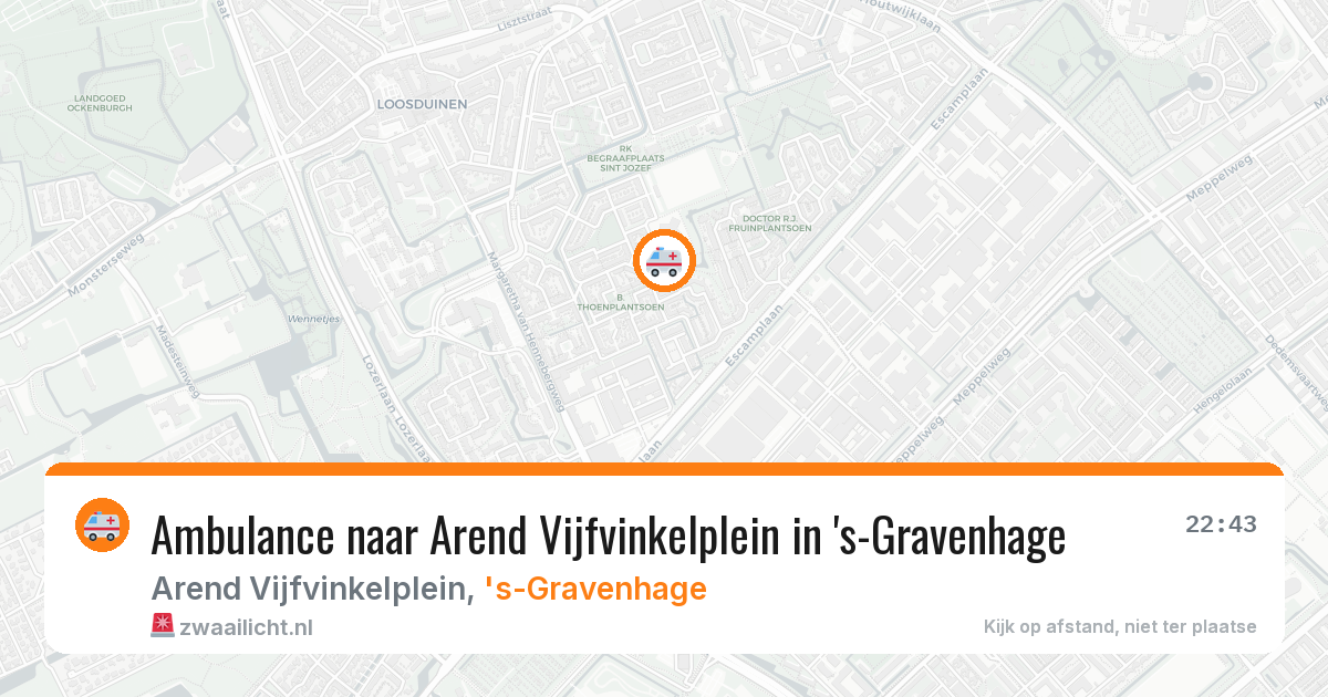 Ambulance naar Arend Vijfvinkelplein in 's-Gravenhage — 11 apr 2026