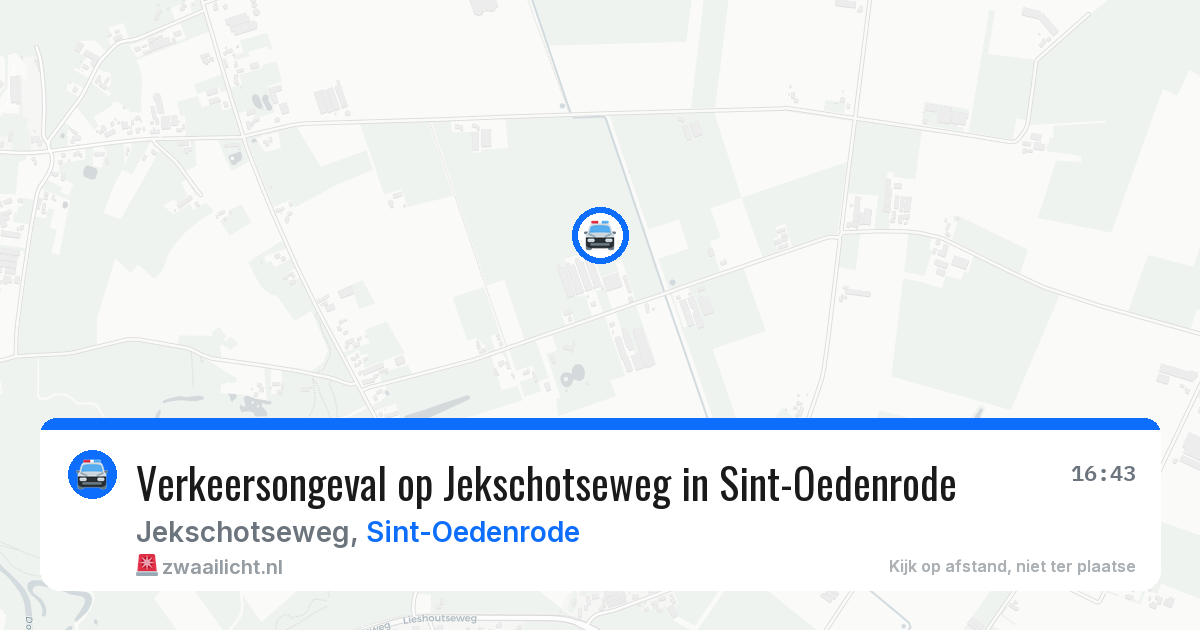 Verkeersongeval op Jekschotseweg in Sint-Oedenrode — 7 mei 2026