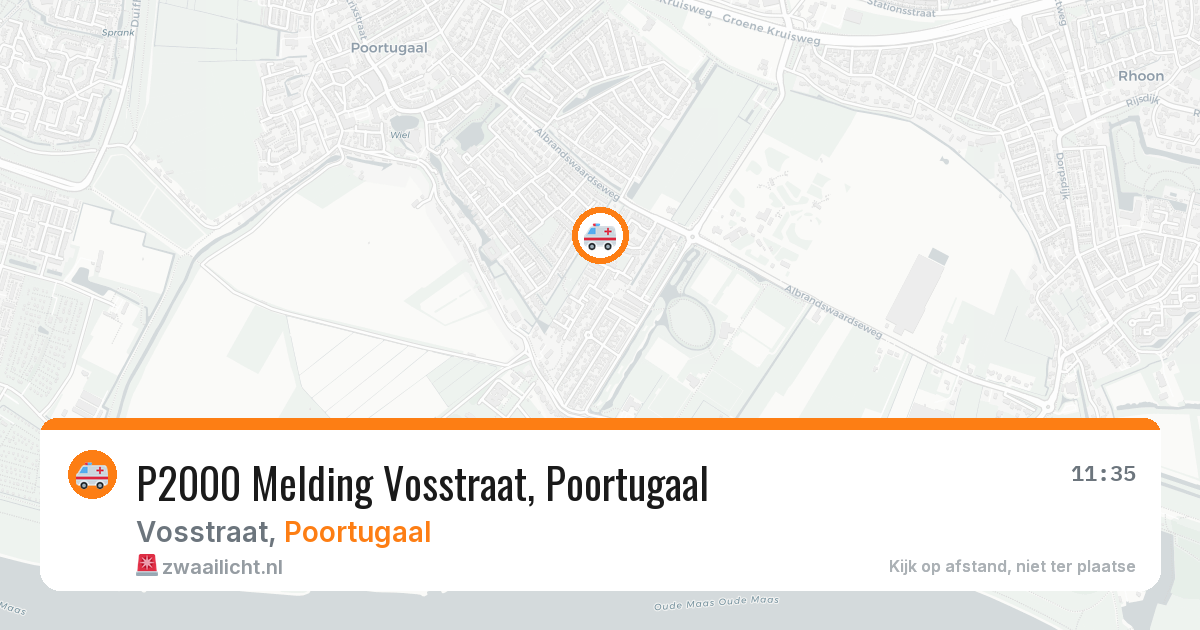 P2000 Melding Vosstraat, Poortugaal — 12 apr 2026