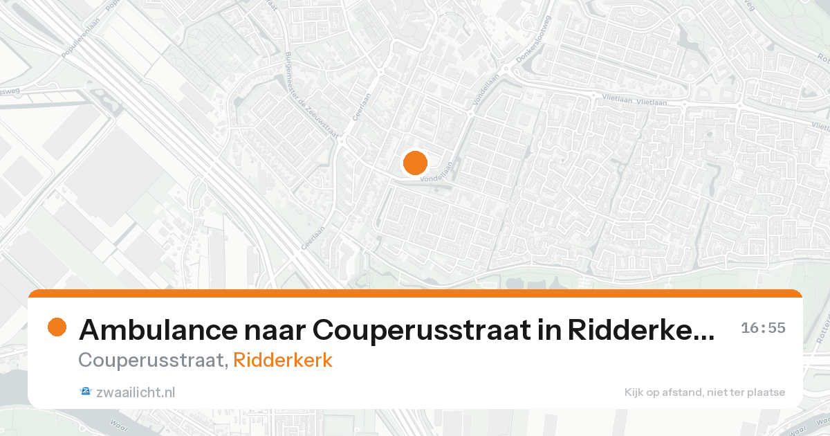 Ambulance naar Couperusstraat in Ridderkerk — 20 aug 2026