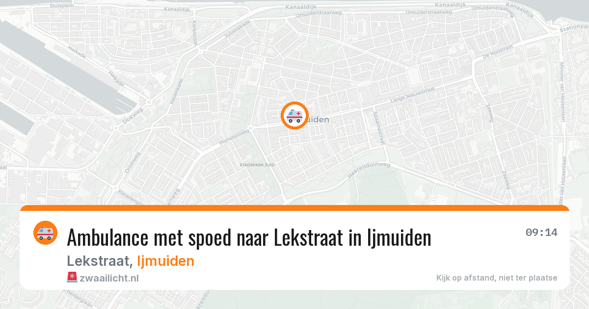 Ambulance met spoed naar Lekstraat in Ijmuiden — 10 jun 2026