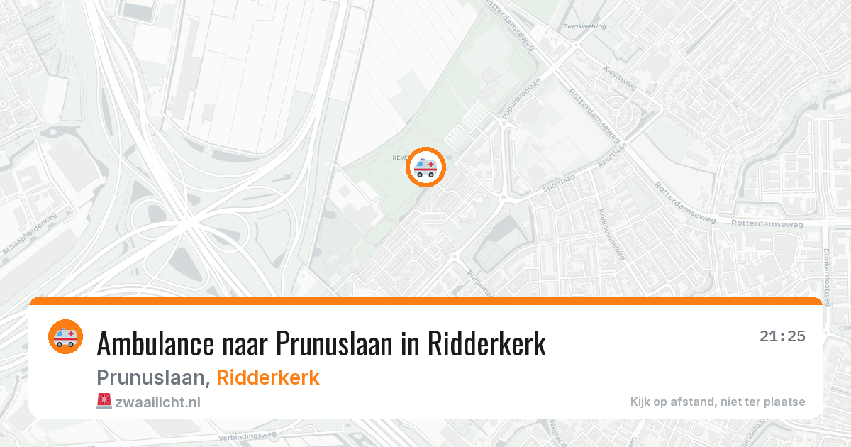 Ambulance naar Prunuslaan in Ridderkerk — 5 mei 2026