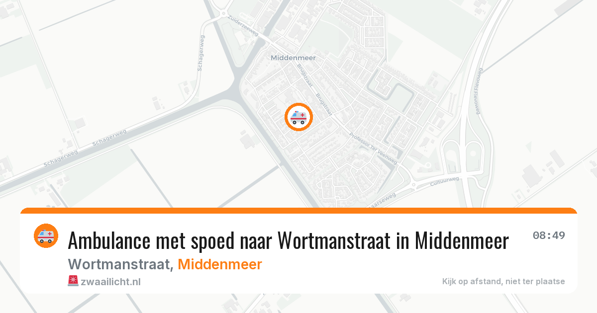 Ambulance met spoed naar Wortmanstraat in Middenmeer — 27 jun 2026