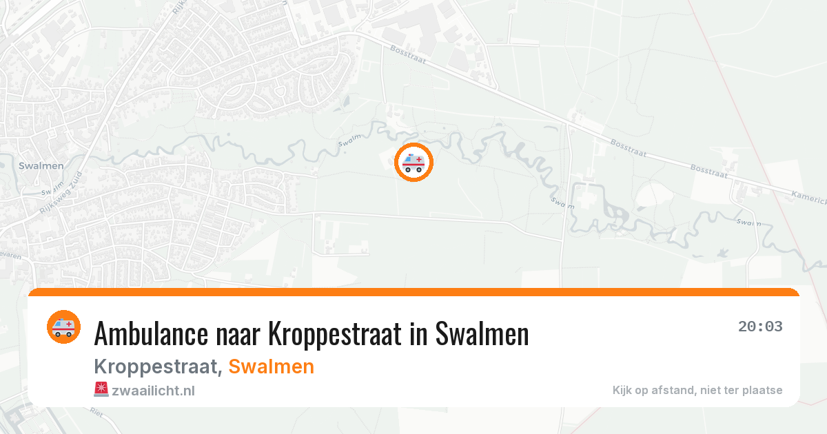 Ambulance naar Kroppestraat in Swalmen — 13 aug 2026