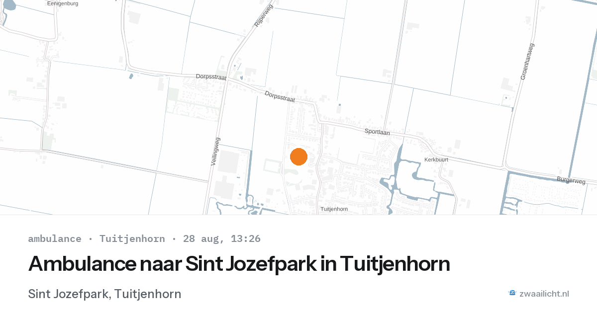 Ambulance naar Sint Jozefpark in Tuitjenhorn — 28 aug 2026