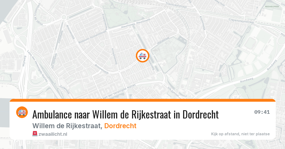 Ambulance naar Willem de Rijkestraat in Dordrecht — 7 jun 2026