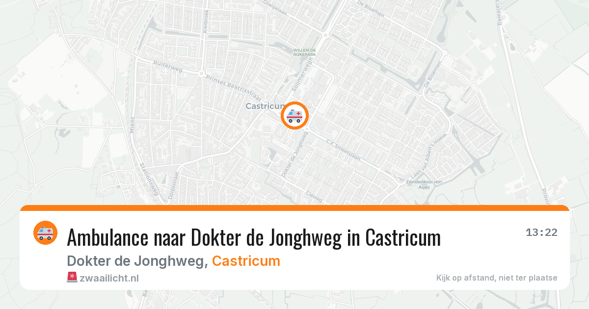 Ambulance naar Dokter de Jonghweg in Castricum — 26 mei 2026