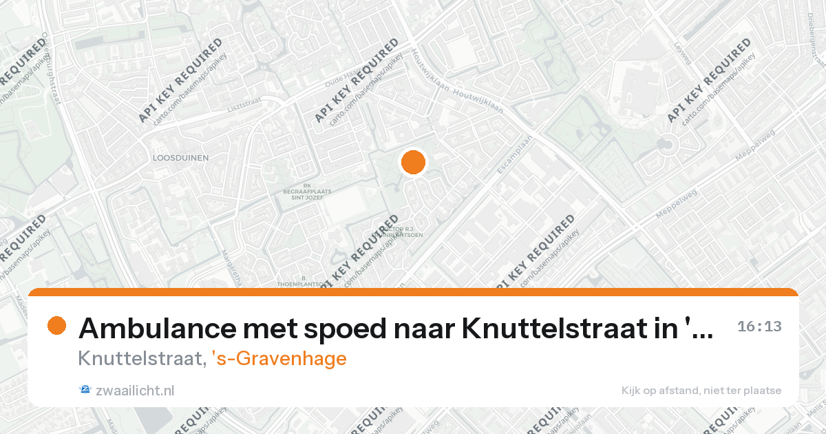 Ambulance met spoed naar Knuttelstraat in 's-Gravenhage — 26 aug 2026