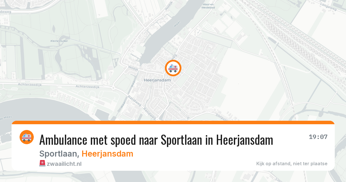 Ambulance met spoed naar Sportlaan in Heerjansdam — 7 aug 2026