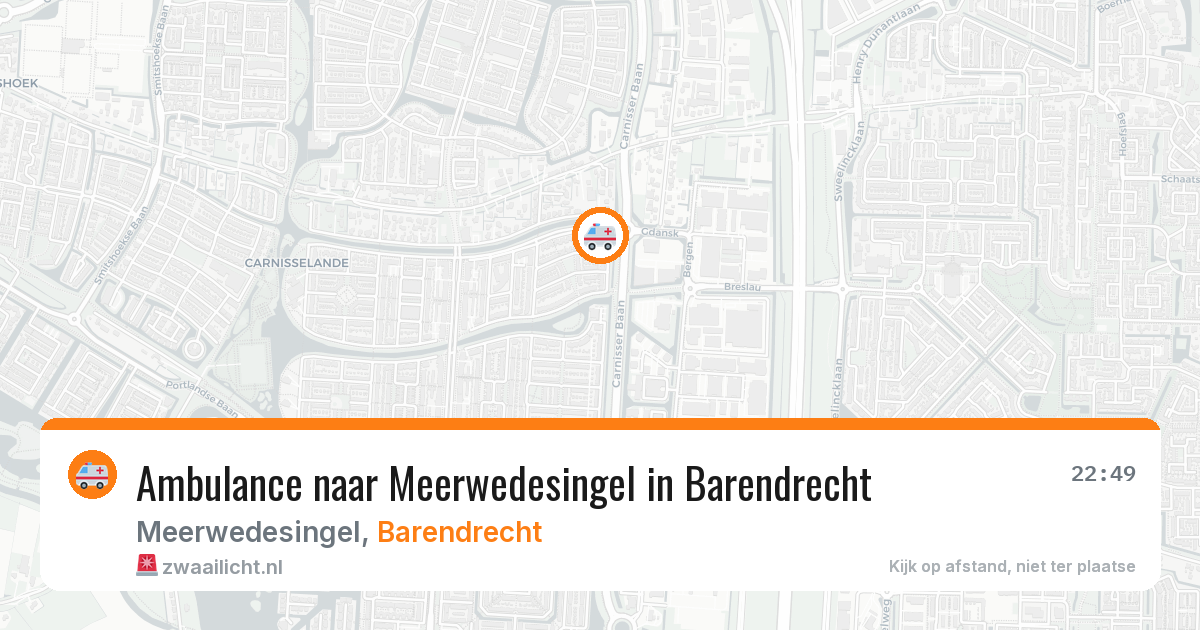 Ambulance naar Meerwedesingel in Barendrecht — 8 jun 2026