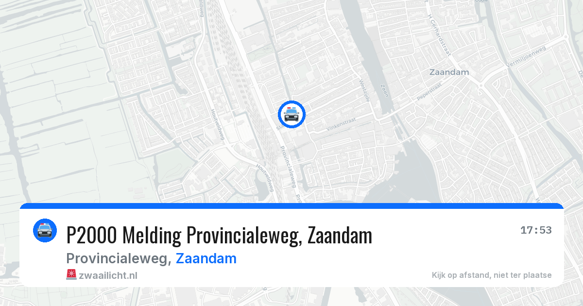 P2000 Melding Provincialeweg, Zaandam — 23 apr 2026
