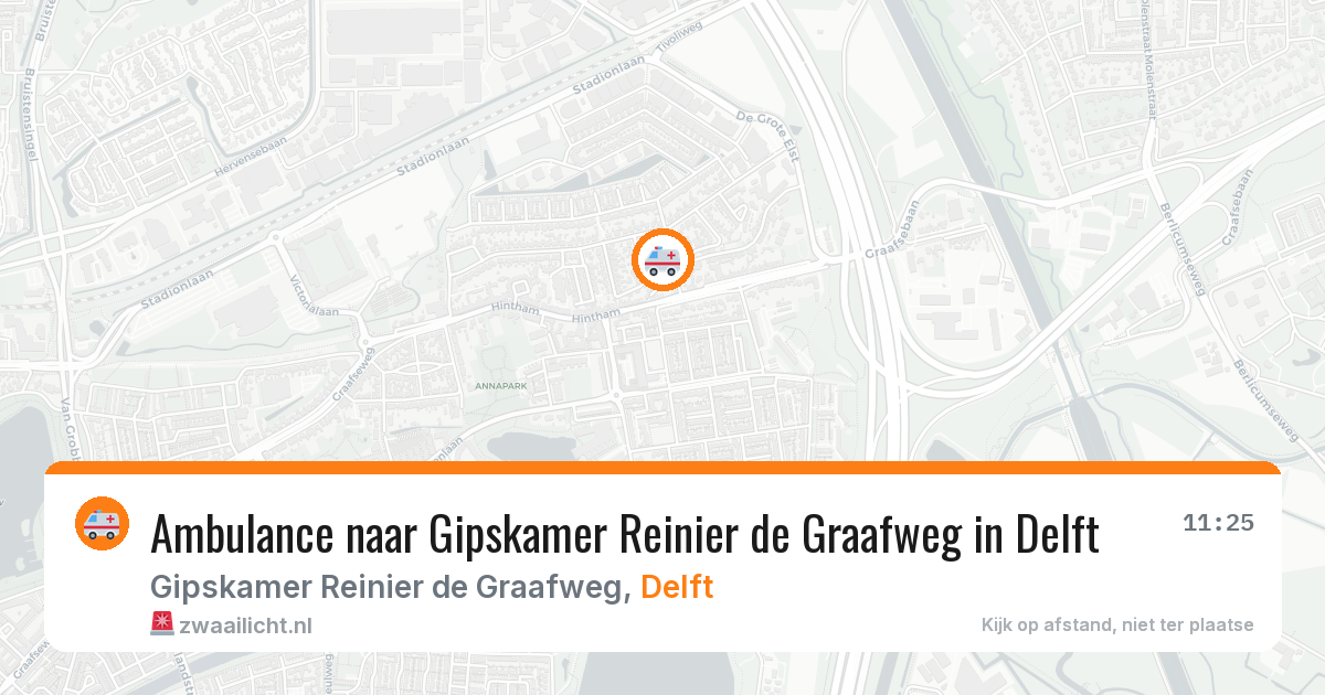 Ambulance naar Gipskamer Reinier de Graafweg in Delft — 30 jan 2026