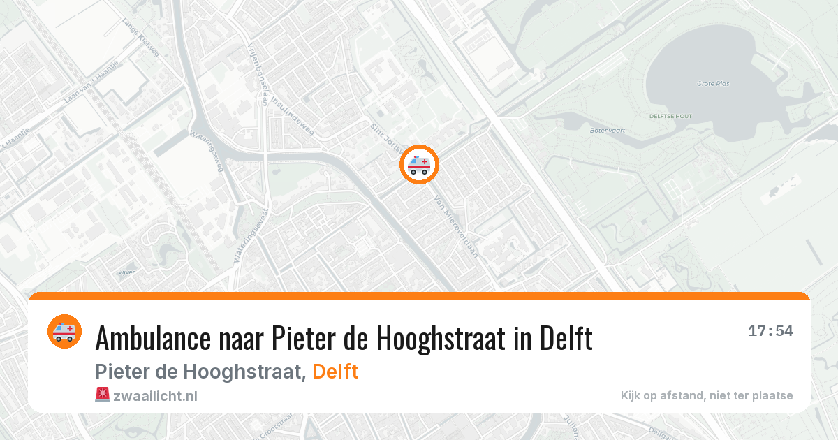 Ambulance naar Pieter de Hooghstraat in Delft — 25 mrt 2026