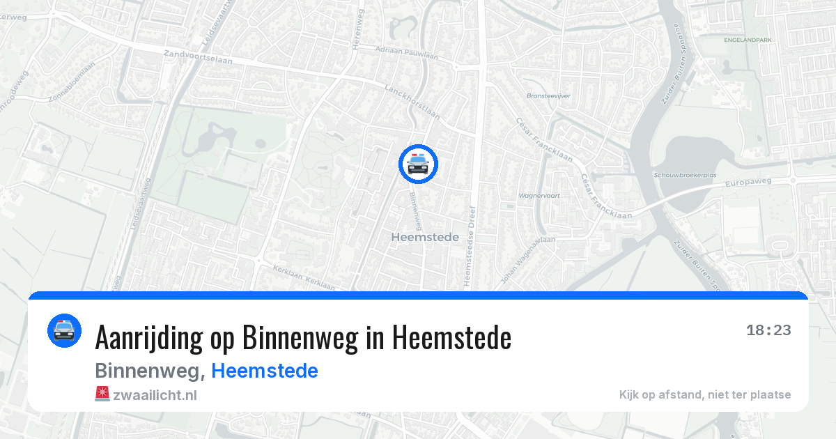 Aanrijding op Binnenweg in Heemstede — 29 mei 2026