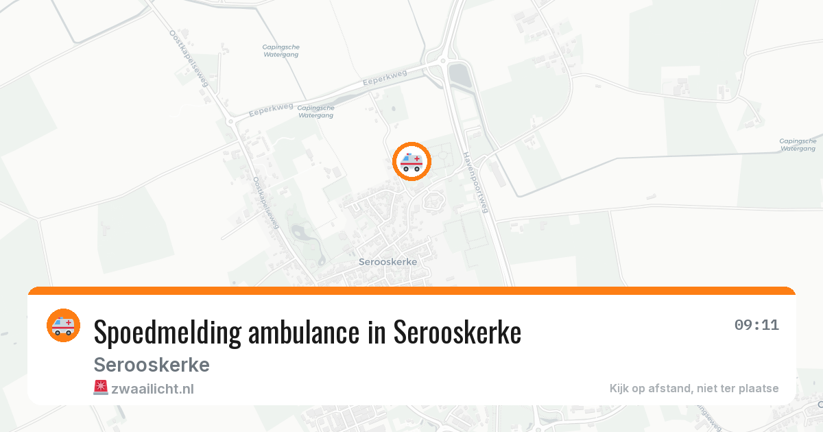 Spoedmelding ambulance in Serooskerke — 12 aug 2026