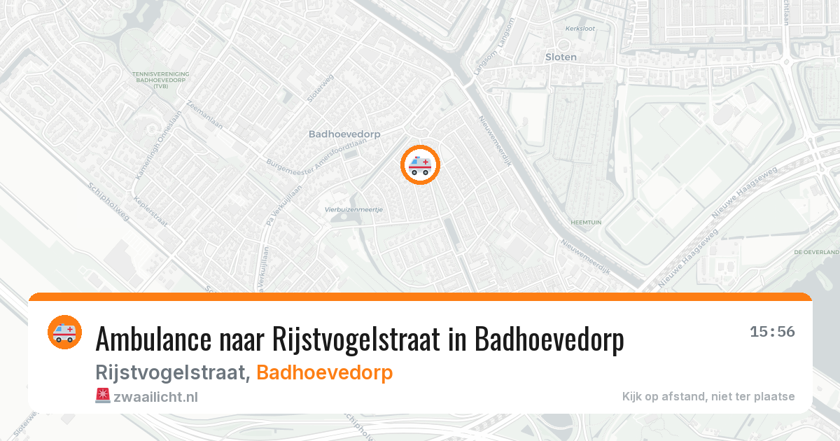 Ambulance naar Rijstvogelstraat in Badhoevedorp — 11 aug 2026