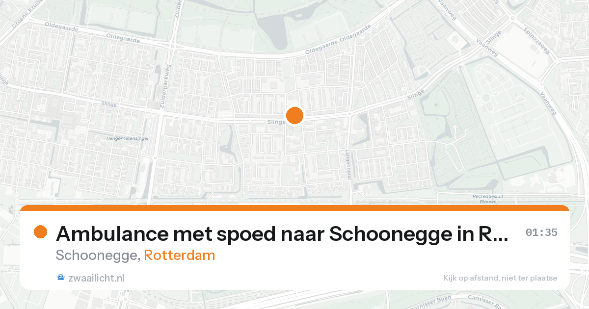 Ambulance met spoed naar Schoonegge in Rotterdam — 25 aug 2026