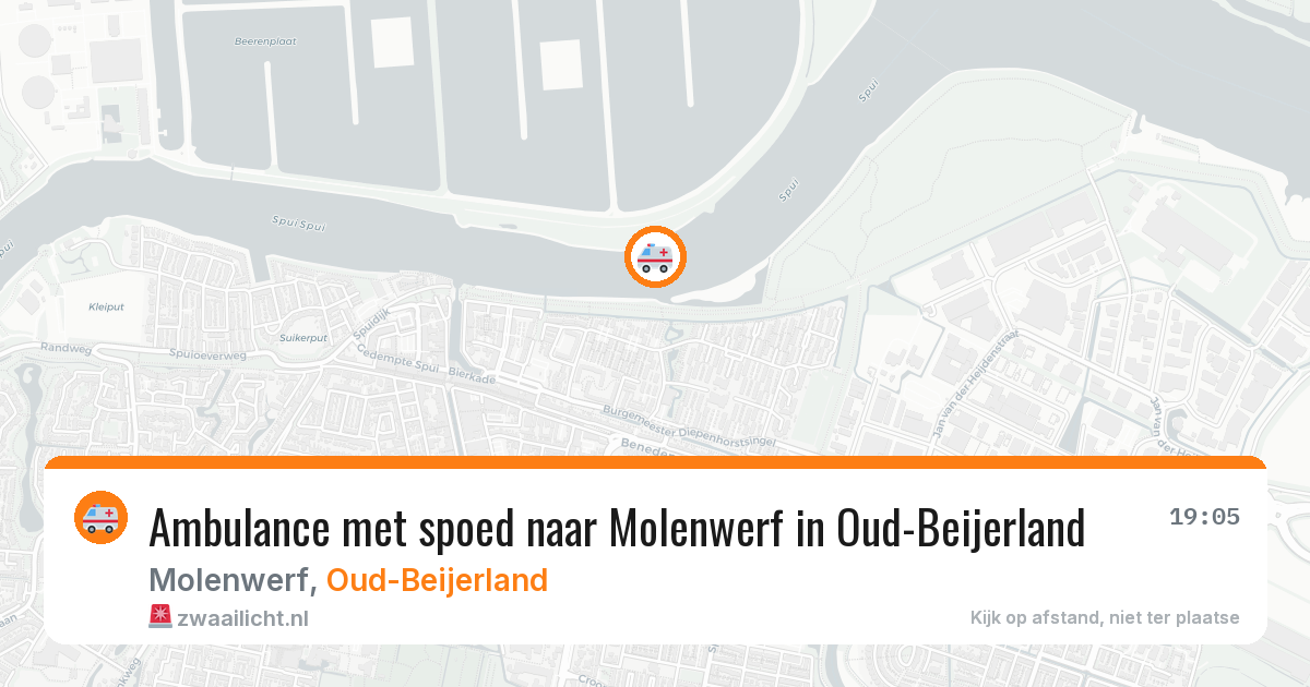 Ambulance met spoed naar Molenwerf in Oud-Beijerland — 18 mei 2026