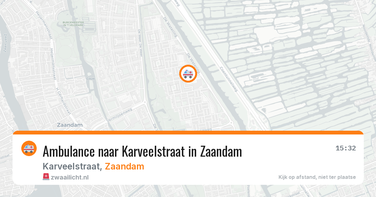Ambulance naar Karveelstraat in Zaandam — 29 mei 2026