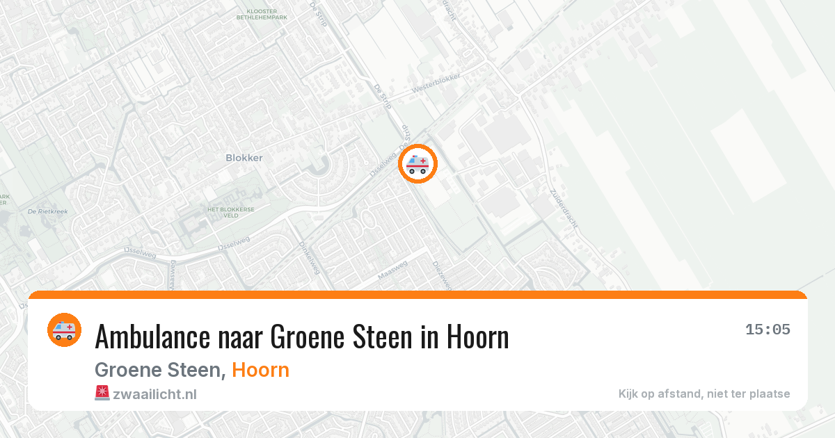 Ambulance naar Groene Steen in Hoorn — 30 jul 2026